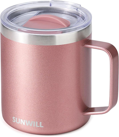 Travel Coffee Mug with Lid, 14 oz Insulated Stainless Steel