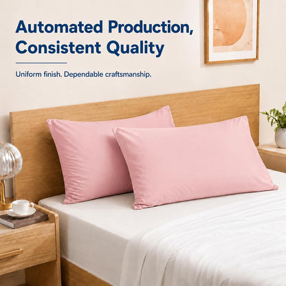 ZPECC Pink Pillow Cases Standard Size Set of 4 with Envelope Closure