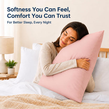 ZPECC Pink Pillow Cases Standard Size Set of 4 with Envelope Closure