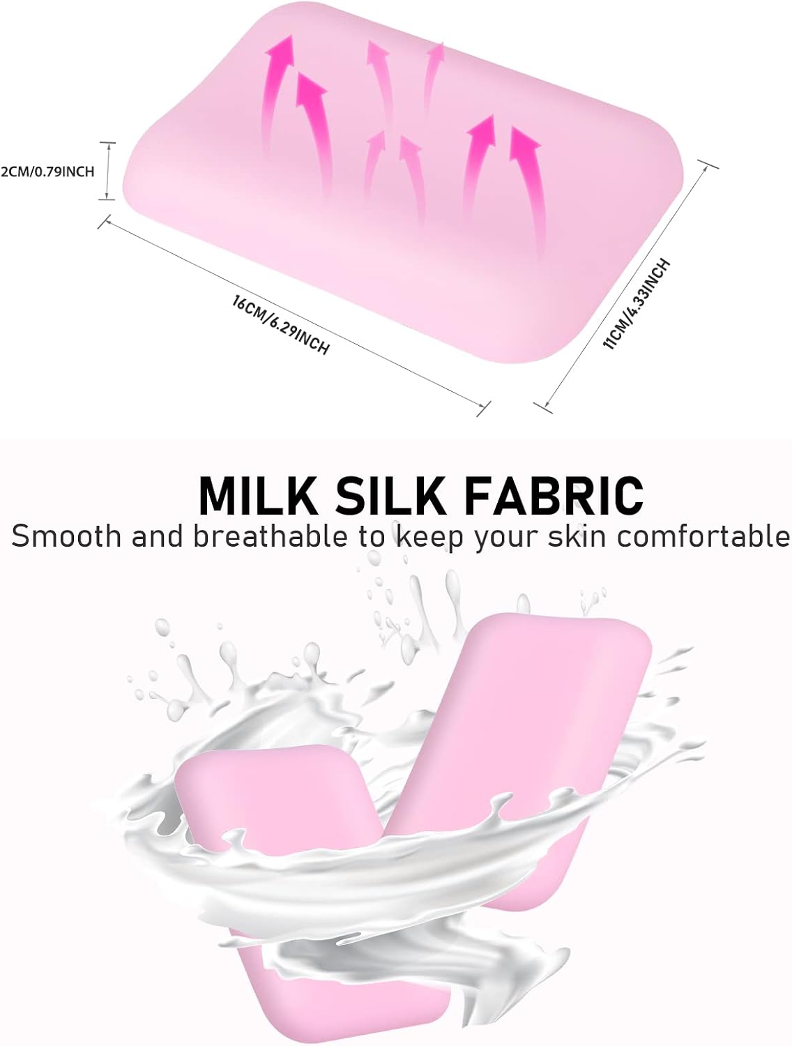 Elbow Rest Pads for Desk, Pink Ergonomic Wrist Rest Arm Rest Pads