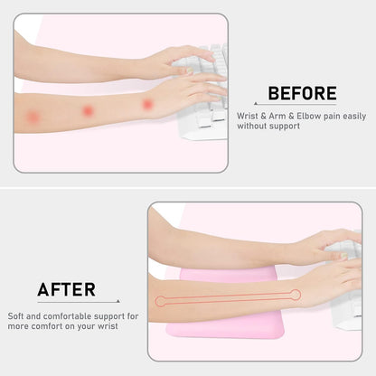 Elbow Rest Pads for Desk, Pink Ergonomic Wrist Rest Arm Rest Pads