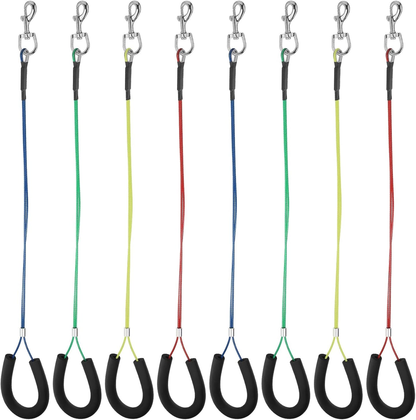 8 Pcs Dog Grooming Loop Noose, Restraint Loop for Groomers Long Noose for Pet Grooming Table Bath Tub Medium Large Small Bathing Station