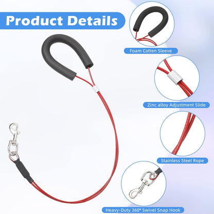 8 Pcs Dog Grooming Loop Noose, Restraint Loop for Groomers Long Noose for Pet Grooming Table Bath Tub Medium Large Small Bathing Station