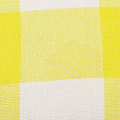 Lemon Yellow Pink White Buffalo Check Plaid Throw Pillow Covers Farmhouse Decorative Throw Pillow Case Indoor Outdoor Cushion Cover Pillowcase for Sofa 18 x 18 Inch Set of 2