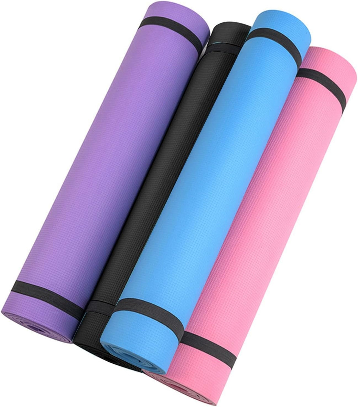 Yoga Mat Thick 1/5" Thick Non Slip Anti-Tear High Density Exercise Mat with Carrying Strap Large Yoga Mat for Floor, Gym, Fitness, Pilates, Stretching, Home Yoga, Workouts