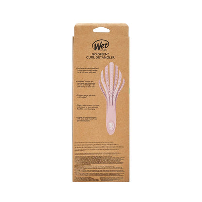 Go Green Curl Detangler Hair Brush - Pale Pink Ultra-Soft IntelliFlex Detangling Bristles Glide Through Tangles with Ease - Great For Curly Hair-No Split Ends & Pain-Free for Wet or Dry Hair