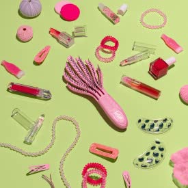 Go Green Curl Detangler Hair Brush - Pale Pink Ultra-Soft IntelliFlex Detangling Bristles Glide Through Tangles with Ease - Great For Curly Hair-No Split Ends & Pain-Free for Wet or Dry Hair