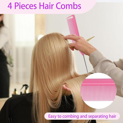 23 Pieces Hair Parting Tools Set, Hair Braiding Tool, Rat Tail Combs