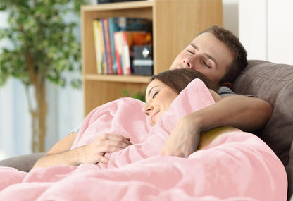 Fleece Blanket Twin Size Pink 300GSM Luxury Anti-Static Fuzzy Soft Microfiber Dorm Bed Blanket for Girls (60x80 Inch)