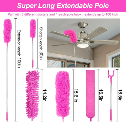 Microfiber Dusters for Cleaning, Dusters with Extension Pole