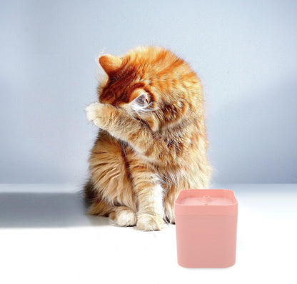 Automatic Cat and Dog Water Dispenser with Lightweight Plastic Material and Flower Shape Water Outlet, Low Power Consumption, Pink Modern Elegant Pet Fountain for Home Use