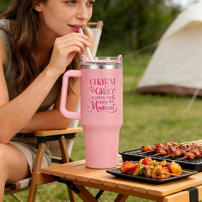 Pink Tumbler Gift Set Gift Box for Women, Birthday Gifts for Teen Girls