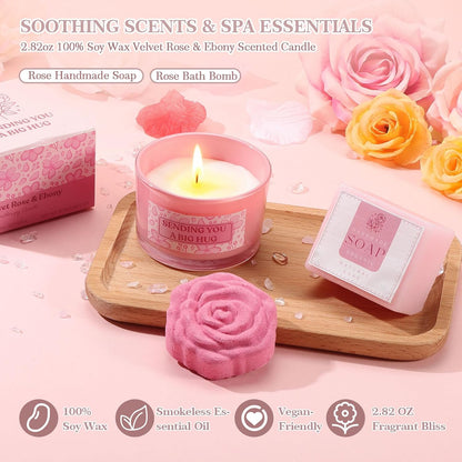 Pink Tumbler Gift Set Gift Box for Women, Birthday Gifts for Teen Girls