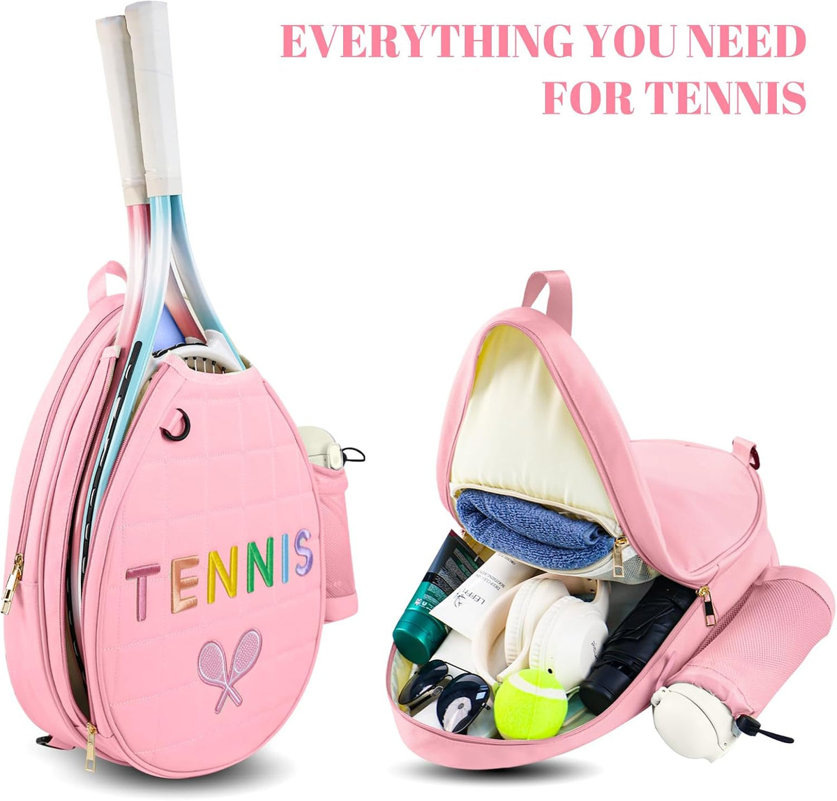 Tennis Bags for Women Girl, Tennis Sling Crossbody Backpack