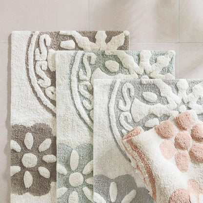 Casablanca Tufted Cotton Bath Rug Non-Slip, 20 x 30, Pink