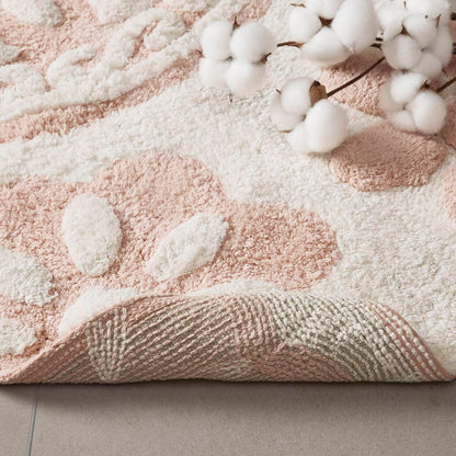 Casablanca Tufted Cotton Bath Rug Non-Slip, 20 x 30, Pink