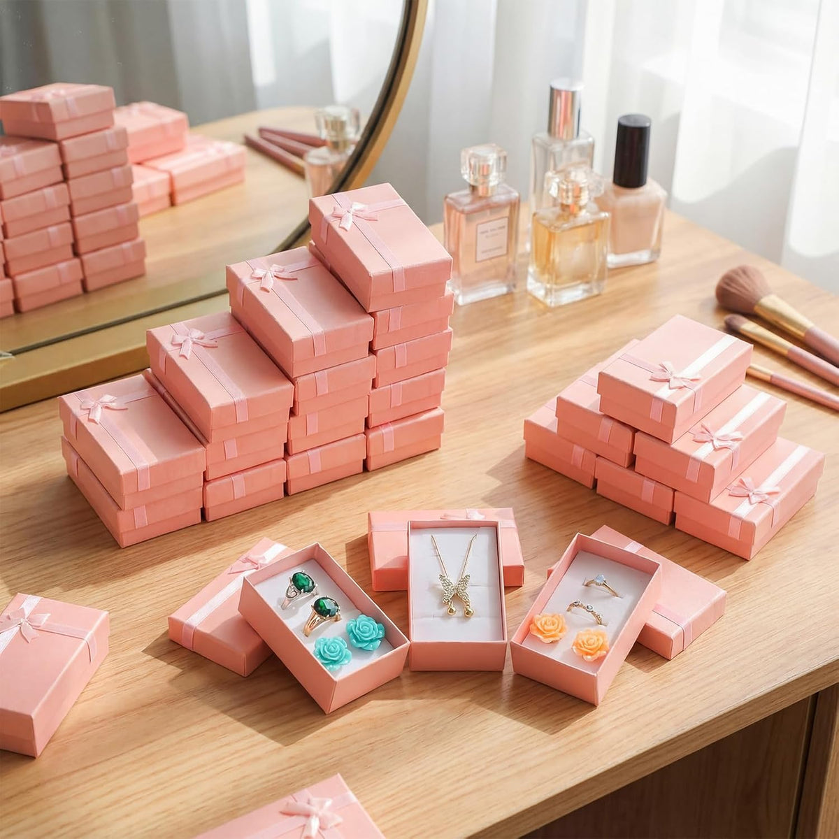 Small Cardboard Jewelry Gift Boxes 2 x 3.1 x 1.1 Inches Earring Boxes for Jewelry Gift Rings Earring Necklaces