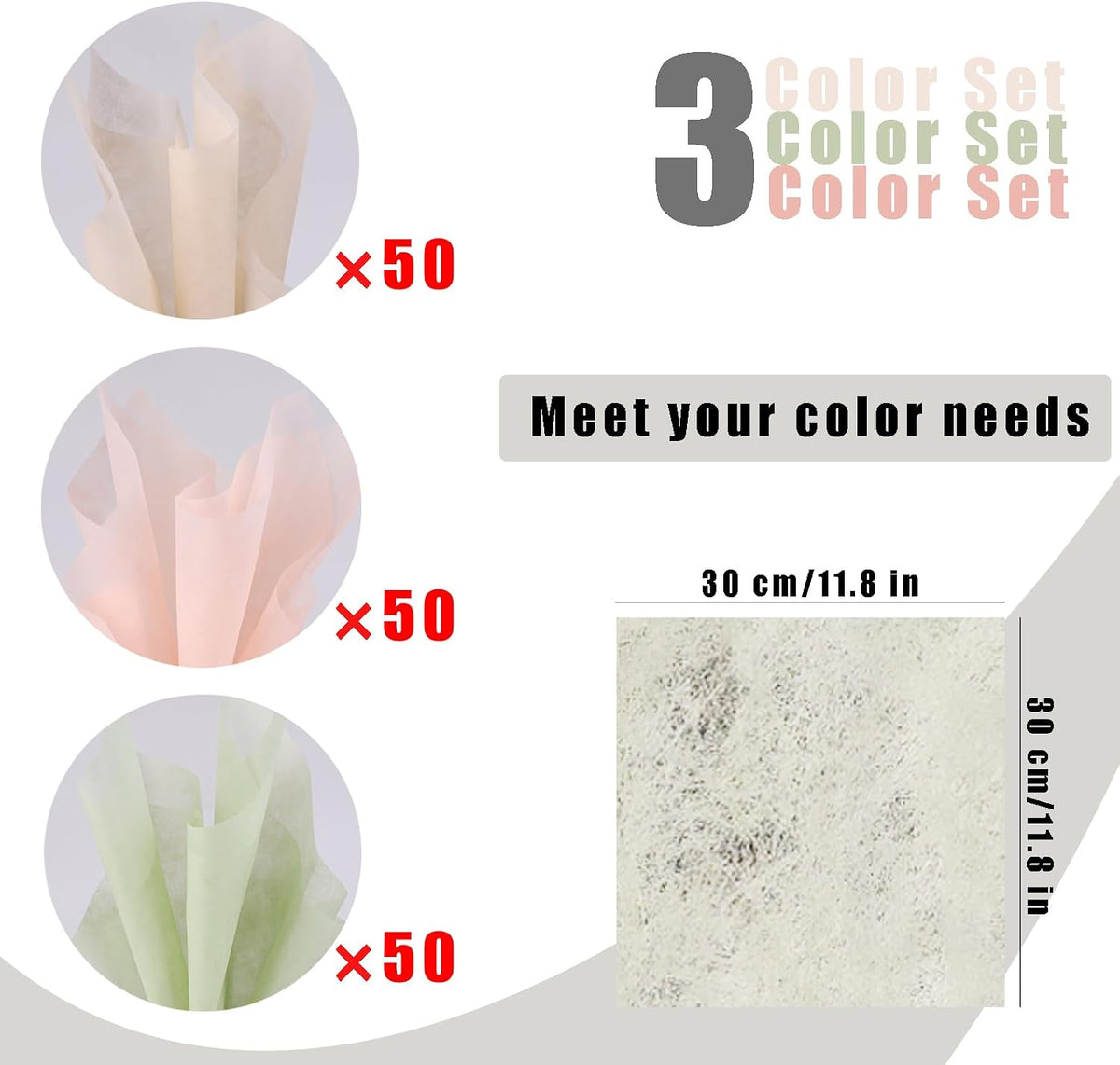 150 Sheet Flower Wrapping Paper - Flower Bouquet Wrapping Paper