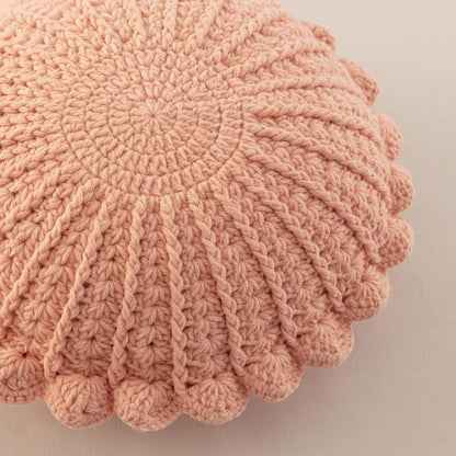 Knitted Throw Pillow Round Couch Pillow (Pink, 18inch)