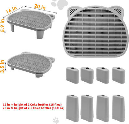 Litter Catching Step for Cat Litter Box, Litter Trap Stool for Automatic Litter Box Self Cleaning, Litter Collection Stairs, Litter Catcher Ramp for Old Geriatric Senior Cat or Kitten