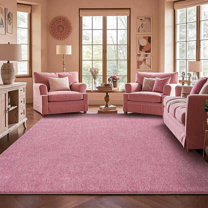 4x6 Pink Area Rug for Girls Bedroom Bedside Dorm, Washable Memory Foam Carpet, Non-Slip Fluffy Nursery Rugs for Living Room Office Entryway Hallway Home Room Decor, Pink and White