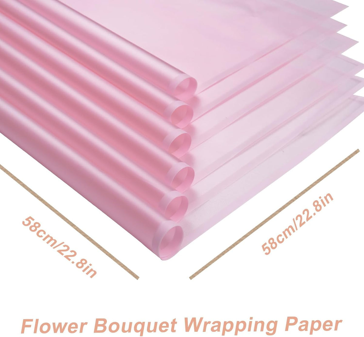 20 Pcs Flower Wrapping Paper,Floral Wrapping Paper Waterproof F Bouquet Packing Material Florist Bouquet Supplies DIY Craft Gift Packing (5-Pink)