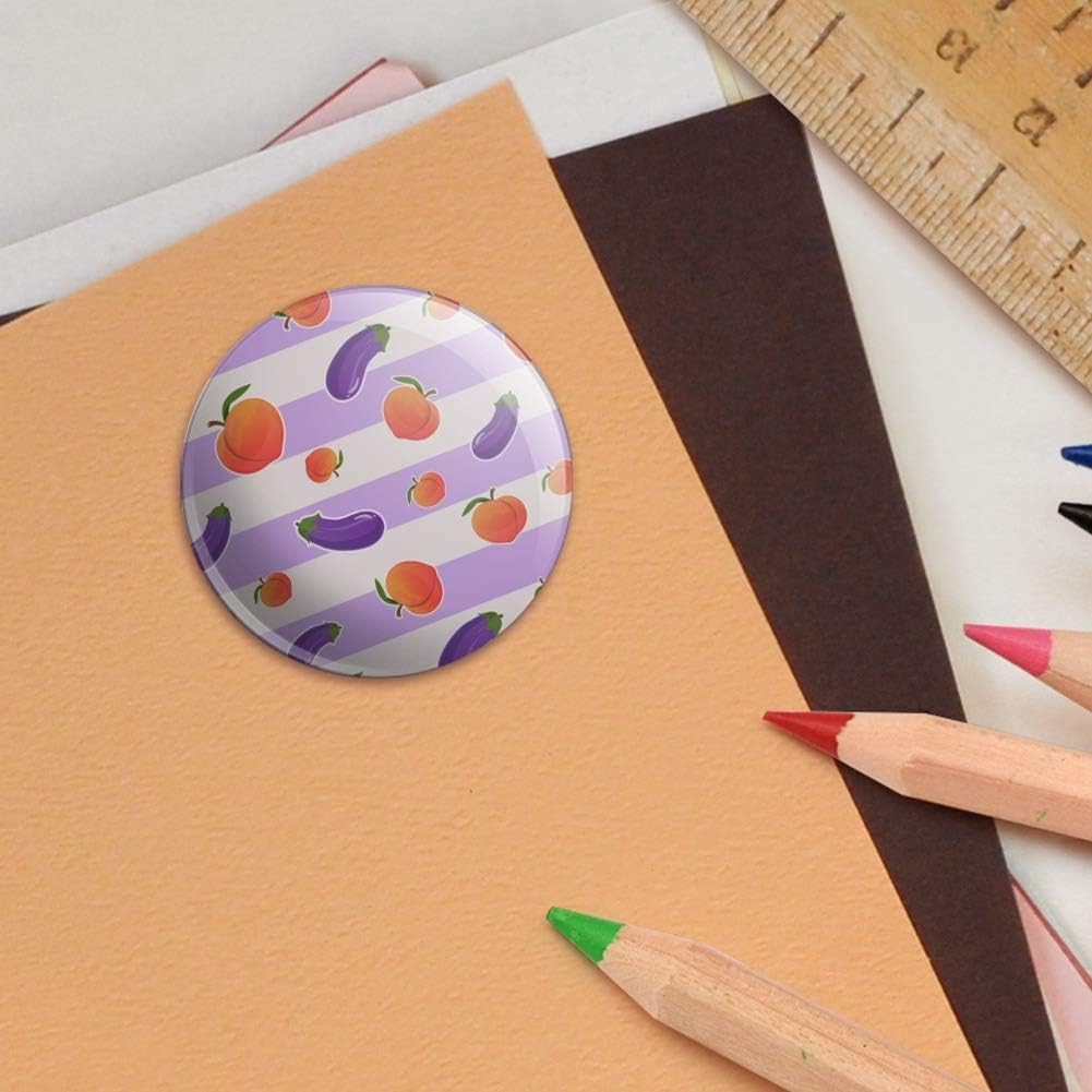 Cute Peaches and Eggplants on Stripes Pattern Puffy Bubble Dome
