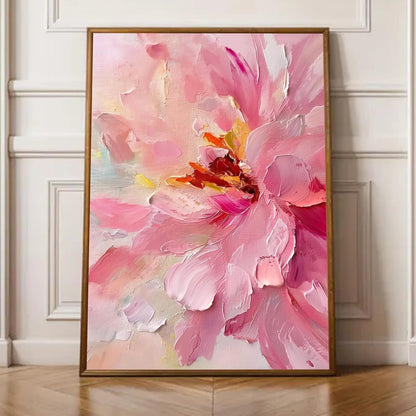 Abstract Pink Flower Wall Art Abstract Floral Prints Pastel Pink Flower Poster Abstract Botanical Prints Modern Peony Artwork Watercolor Floral Painting Blush Flowers Wall Art 16x24inch Frameless