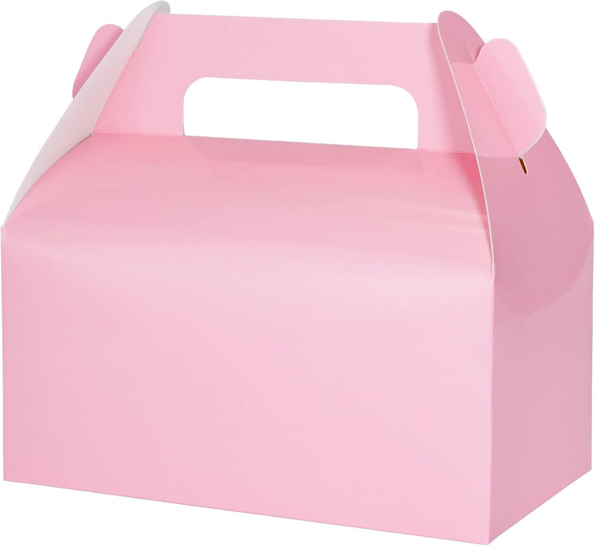 30 Pack Pink Gable Treat Boxes Party Favor Boxes, Goodie Bag Boxes for Treats Cookies Candies, Ideal for Birthday, Pink Party Favors, Baby Shower, Valentine's Day – 6.5x3.5x3.5 Inches