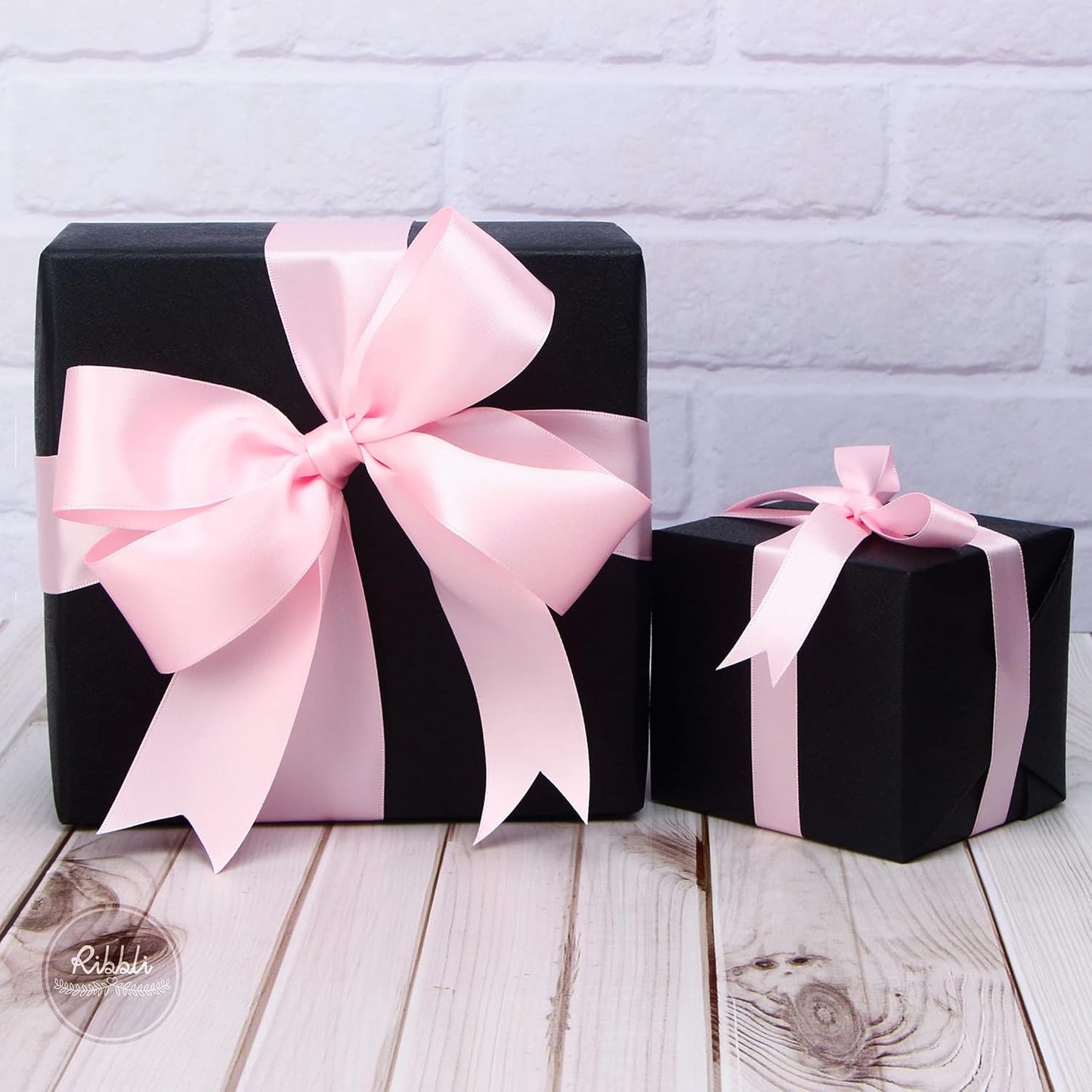 Light Pink Double Faced Satin Ribbon,1-1/2” x Continuous 25 Yards,Use for Bows Bouquet,Gift Wrapping,Baby Shower,Floral Arrangement