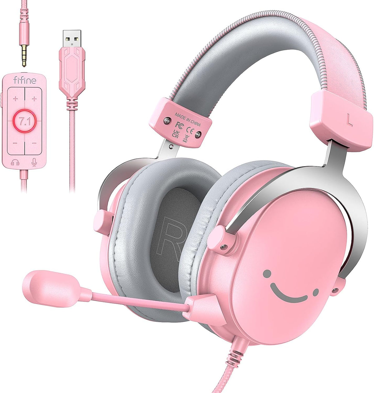 H9P Over-Ear 3.5mm/USB Gaming Headset with Microphone, 50mm Drivers