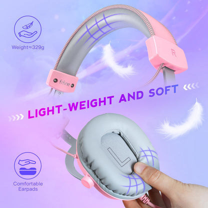 H9P Over-Ear 3.5mm/USB Gaming Headset with Microphone, 50mm Drivers