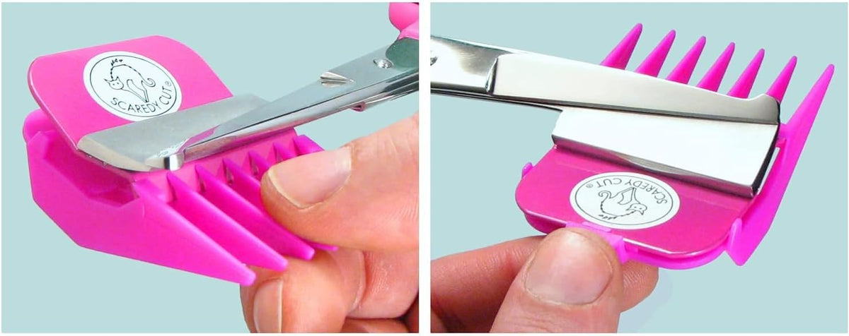 Silent Pet Grooming Kit for Dog, Cat and All Pet Grooming - A Quiet Alternative to Electric Clippers for Sensitive Pets (Left-Handed Pink)