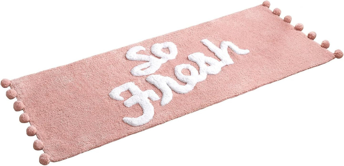 Bath Rug – Ultra Plush Pom Pom Pile – Extra-Long Runner Style for Large Bathrooms, 24" x 60"
