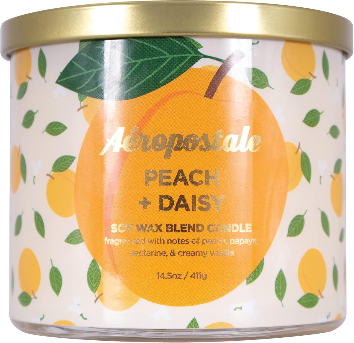 Candle Scented Candles, Peach + Daisy Soy Candle