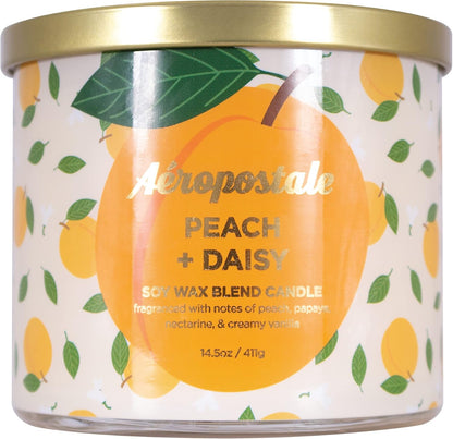 Candle Scented Candles, Peach + Daisy Soy Candle