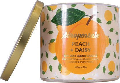 Candle Scented Candles, Peach + Daisy Soy Candle