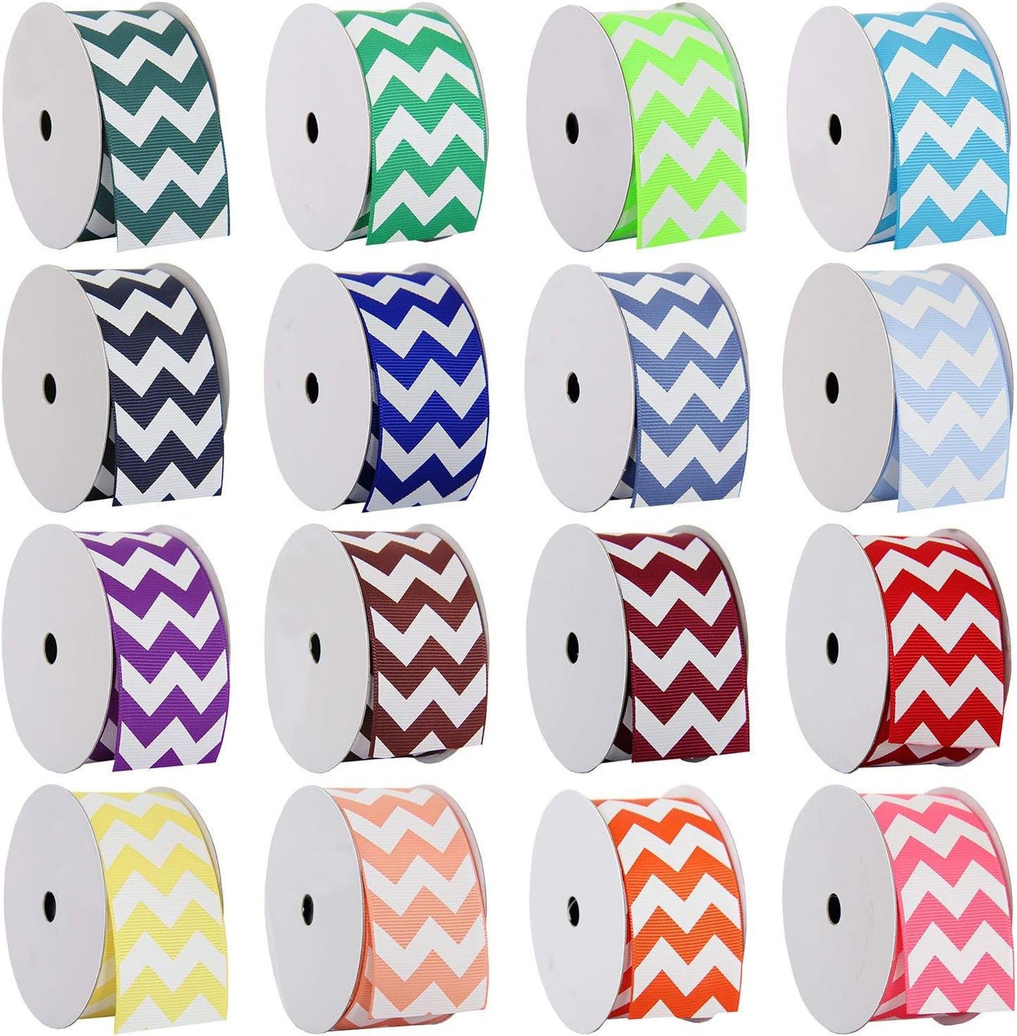 Peach Grosgrain Chevron Ribbon - 1 1/2" x 5 yd | Chevron-striped grosgrain ribbon - perfect for bows, hair clips, gift wrapping & DIY decorations