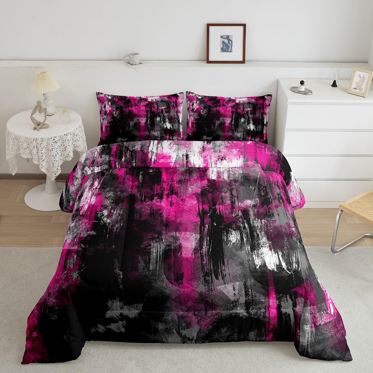 Abstract Geometric Bedding Set Full Size for Boys Girls Teens