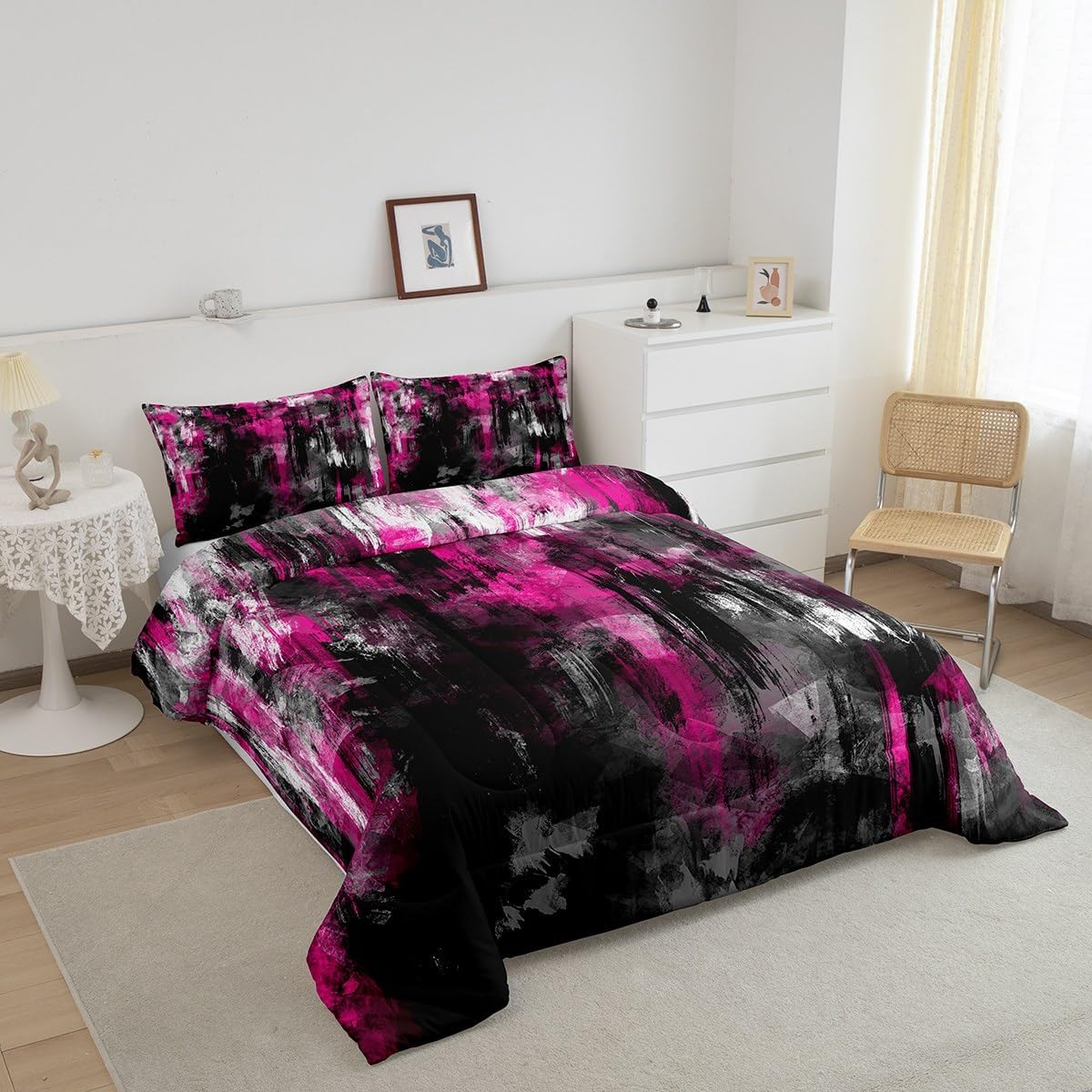 Abstract Geometric Bedding Set Full Size for Boys Girls Teens