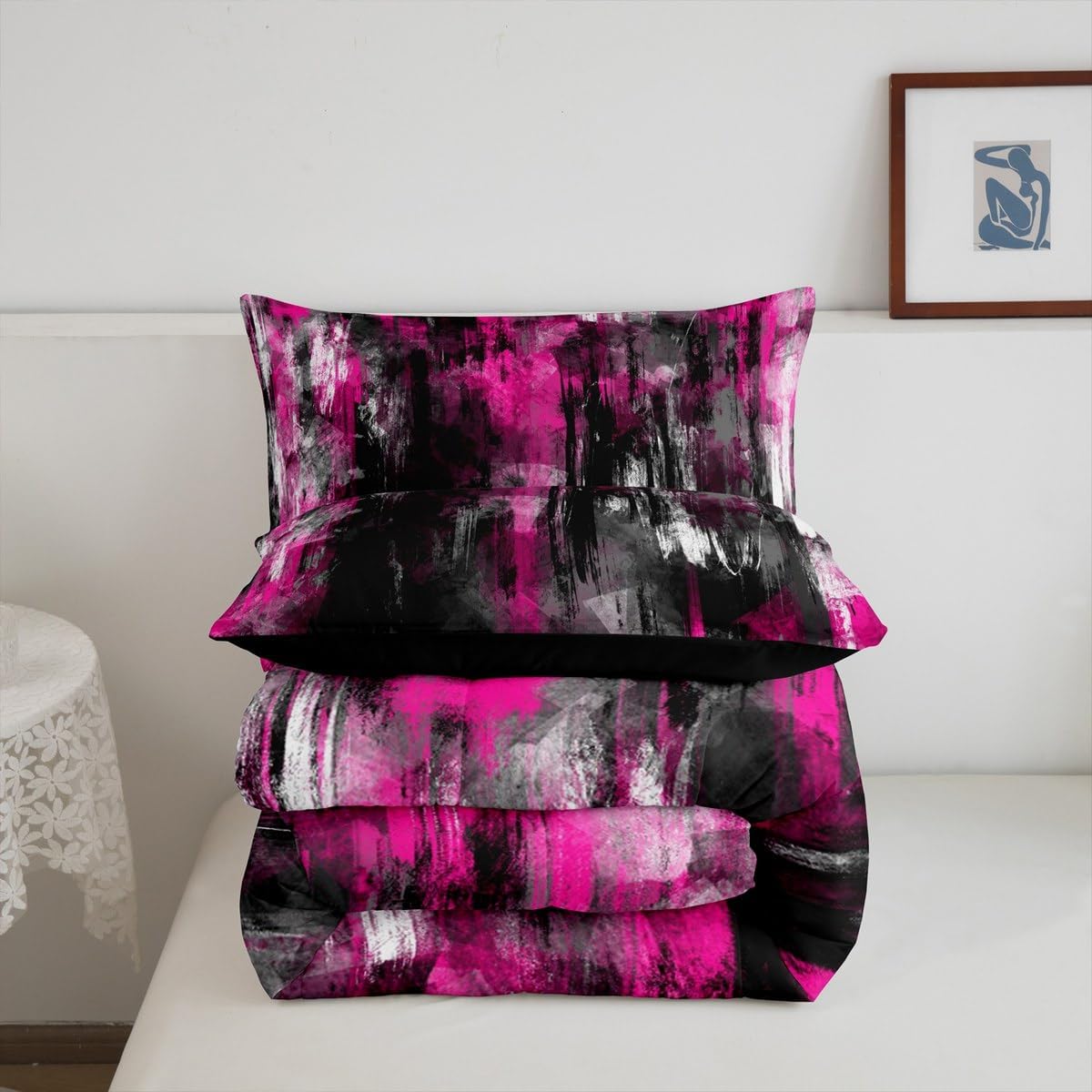 Abstract Geometric Bedding Set Full Size for Boys Girls Teens