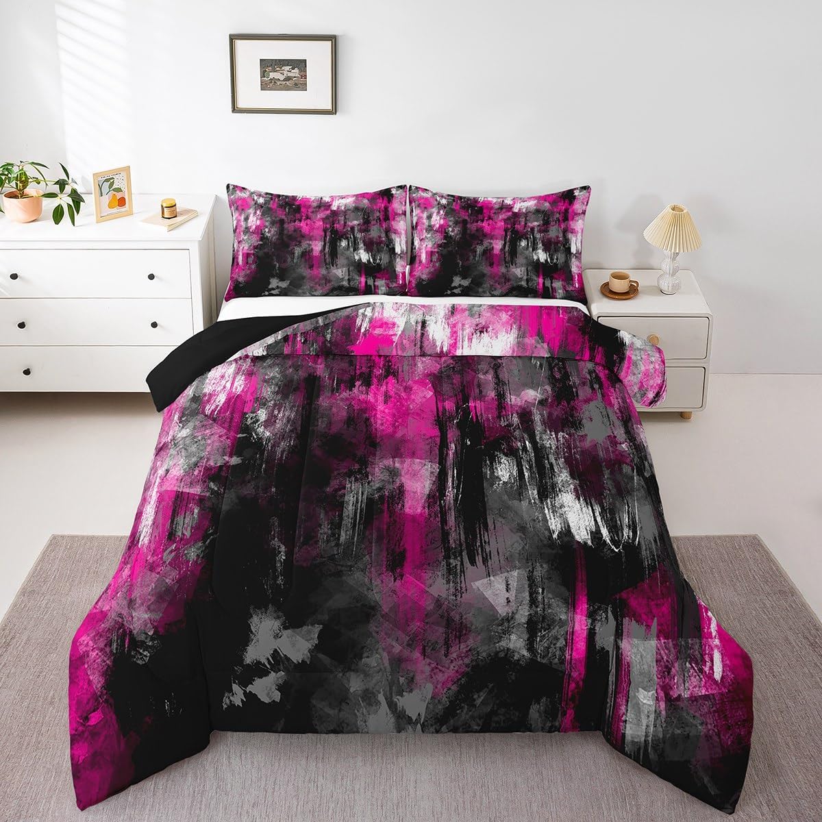 Abstract Geometric Bedding Set Full Size for Boys Girls Teens