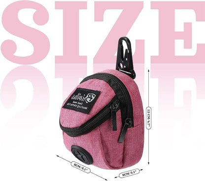 2 Pieces Dog Treat Pouch Pet Dog Poop Holder, Pink,Grey