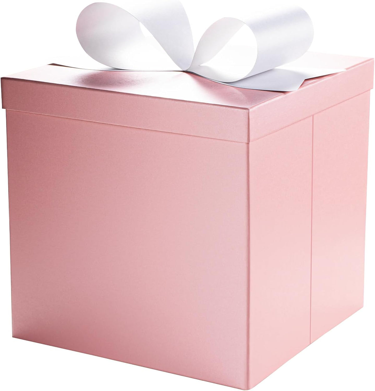 Large Pink Gift Boxes with Lids, 10x10x10 Inch Foldable Design