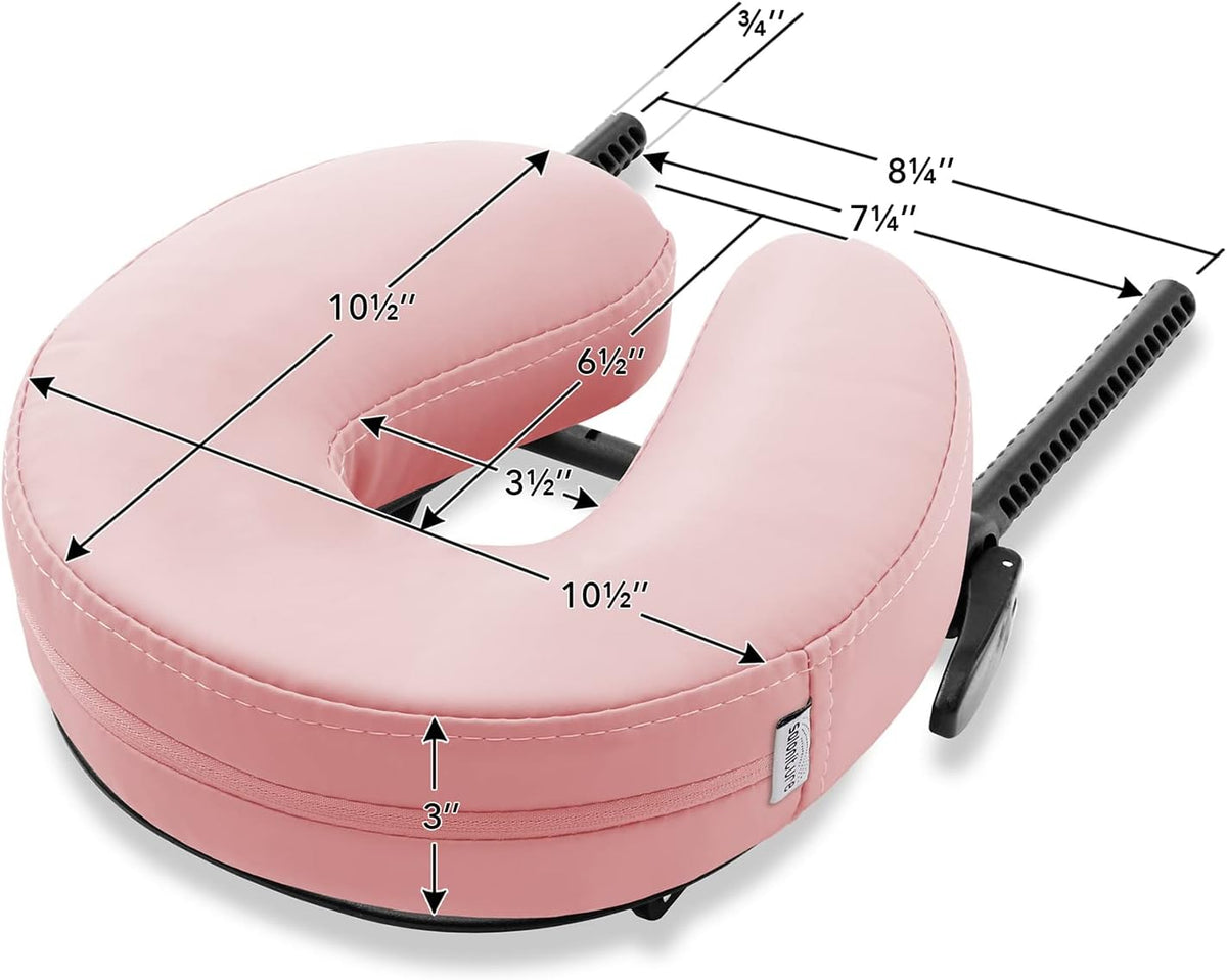 Adjustable Massage Table Face Cradle and Pillow 3" Foam - Pink