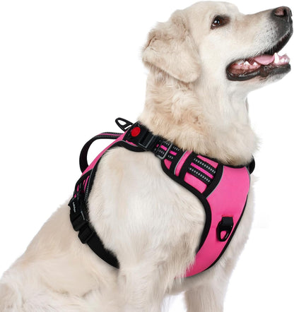Large Dog Harness, Easy Wear with 3 Buckles and Lift Handle