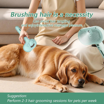 Pet Steam Brush for Dog and Cat, Pink