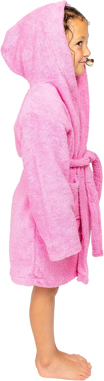 BAGNO MILANO Organic Turkish Cotton-Acrylic Boys Girls Hooded Bathrobe