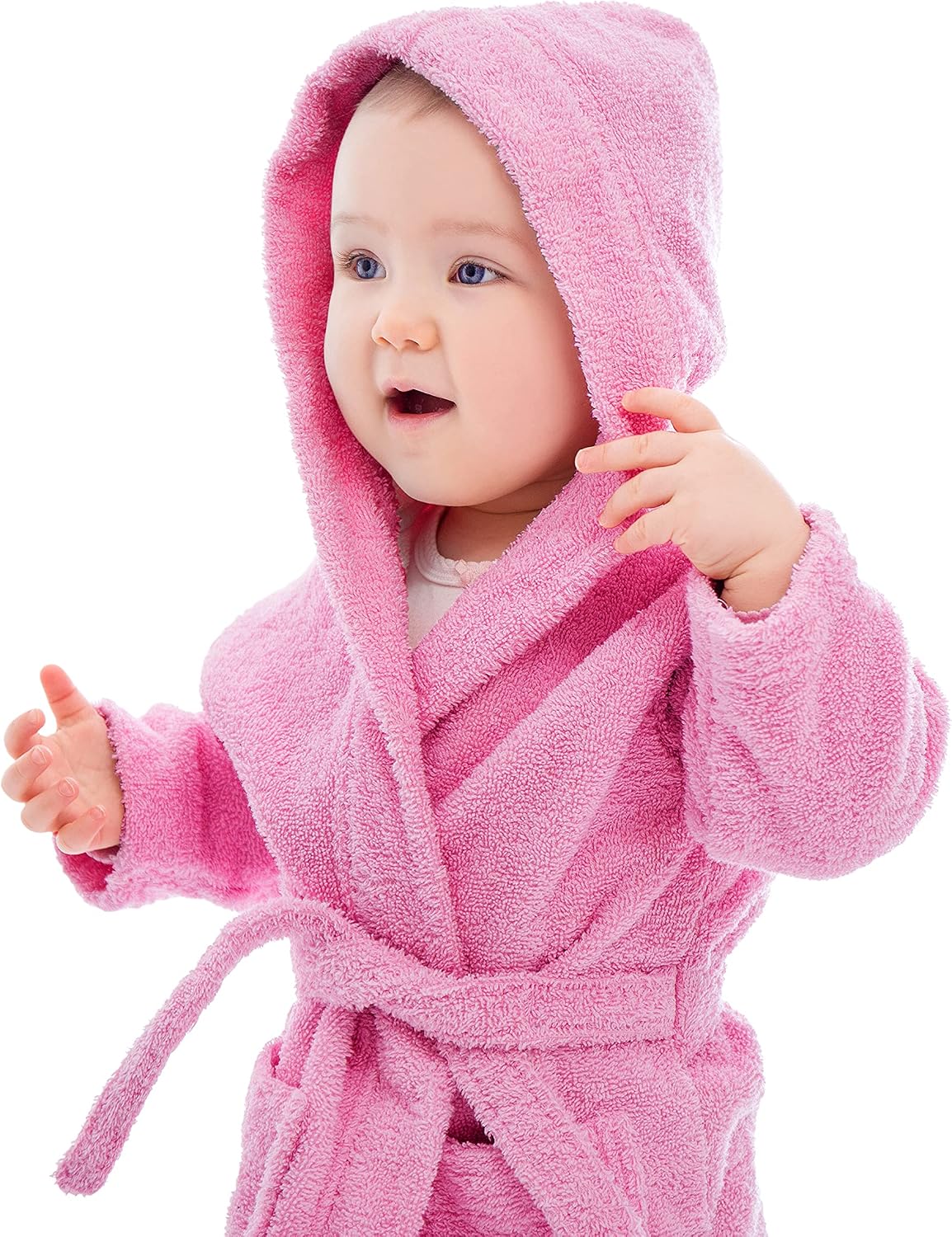 BAGNO MILANO Organic Turkish Cotton-Acrylic Boys Girls Hooded Bathrobe