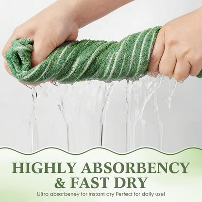 6 Pcs Large Bath Towels Set 28x55 Inch Cotton Towel, Pink, Green